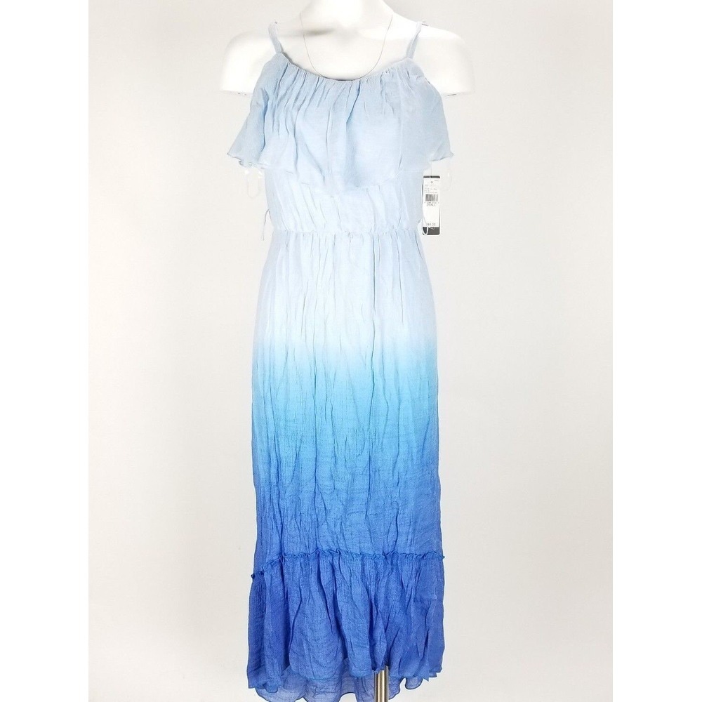 AGB Women's Dress Size S Blue Spaghetti Strap Summer Beach Wear New